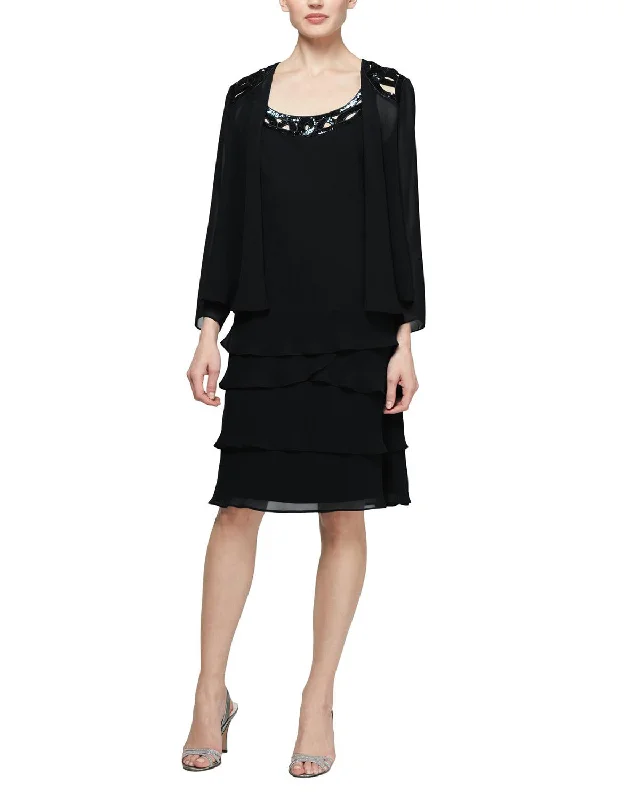 Anniversary Sale SL Fashions 410692 Short Mother of the Bride Dress