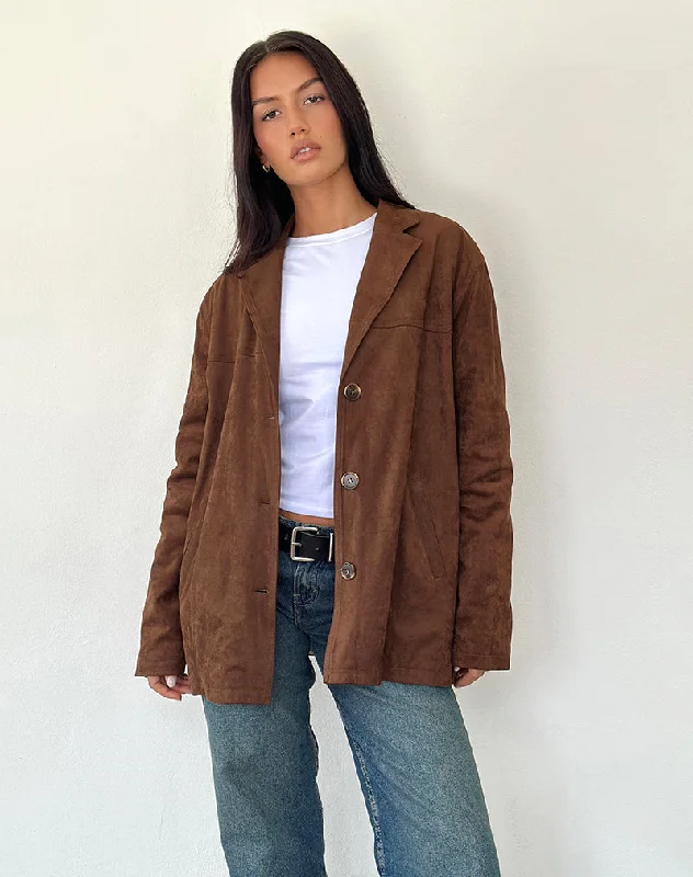Overstock Sale Wita Jacket in Suede Brown