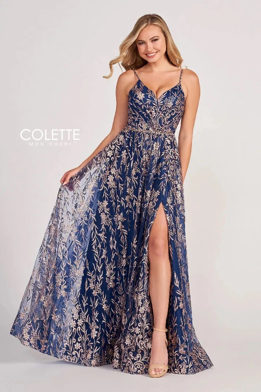 Steals and Deals Colette CL2022 Prom Long Formal Glitter Dress