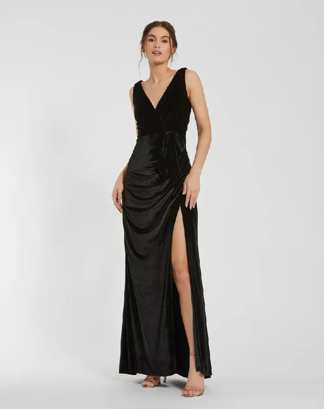 Today’s Special Mac Duggal 56144 Long Fitted Formal Velvet Prom Dress