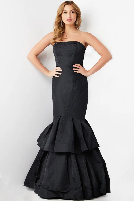 Closeout Jovani 22921 Long Mermaid Ruffle Formal Prom Dress