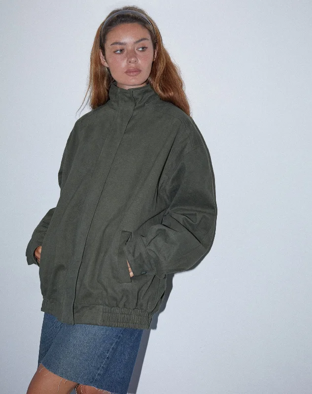 Price Reduction Cavine Bomber Jacket in Burnt Olive