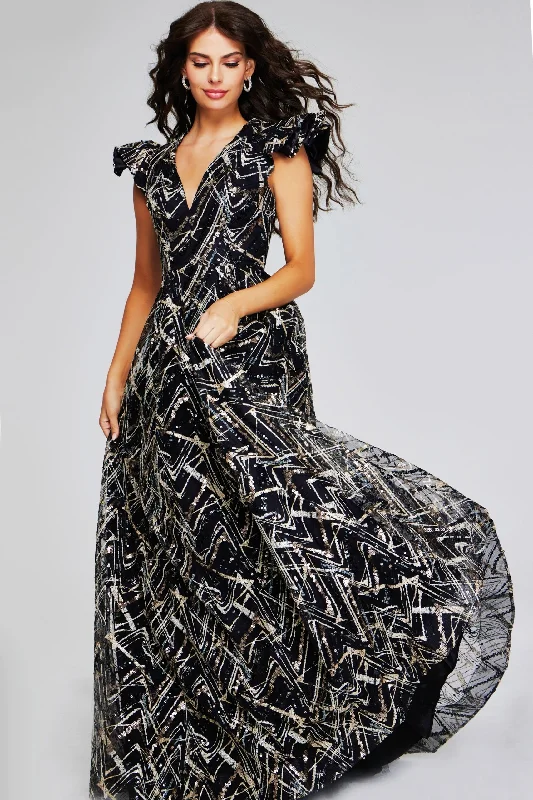 Savings Spectacular Jovani 39274 Long Beaded Sequin A Line Formal Evening Dress