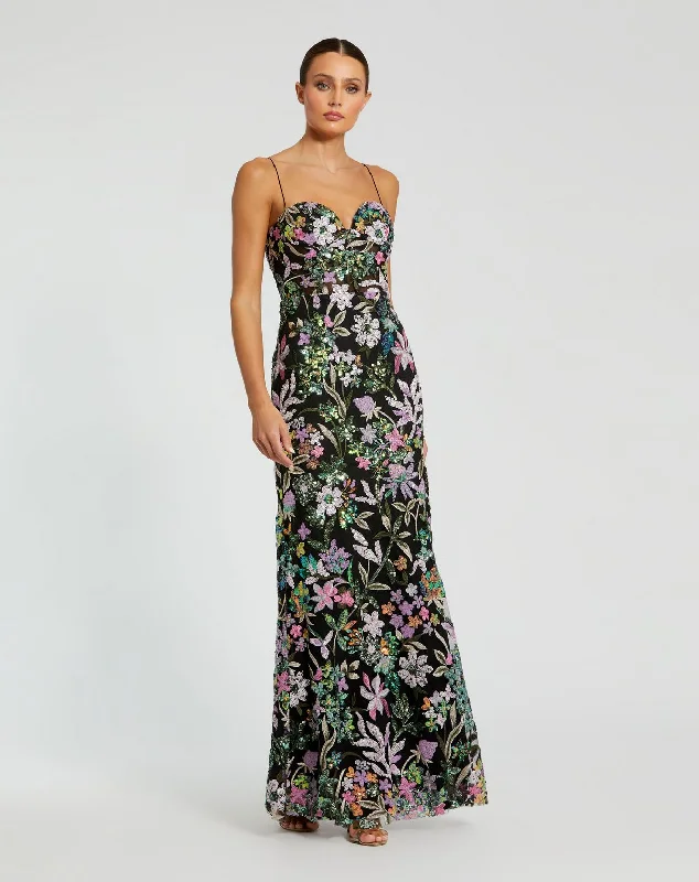 Epic Deals Mac Duggal 49827 Long Formal Floral Prom Dress