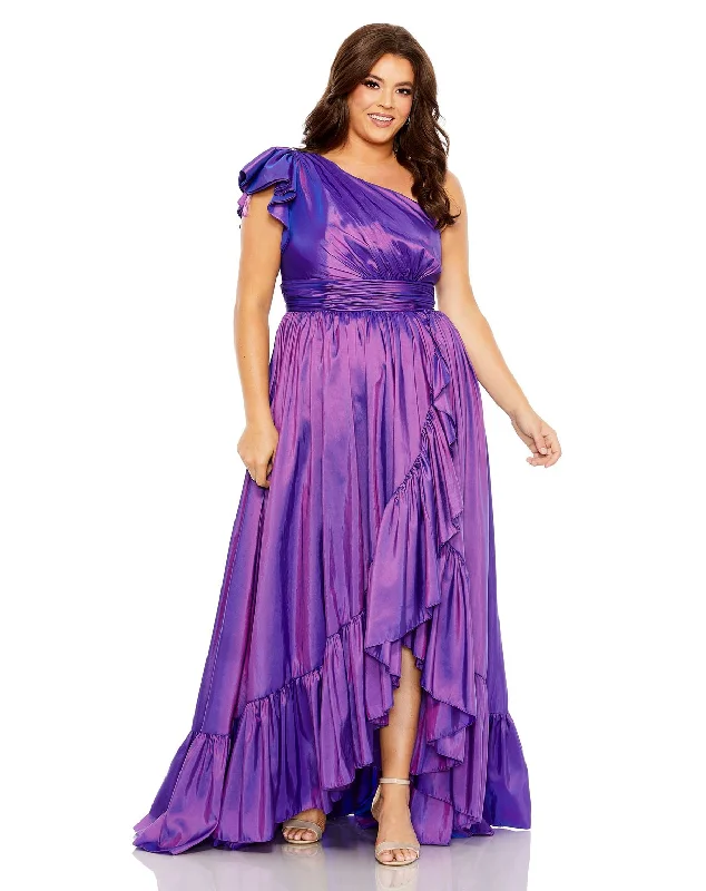 Holiday Sale Mac Duggal 68149 Plus Size Long Ruffle A Line Prom Gown