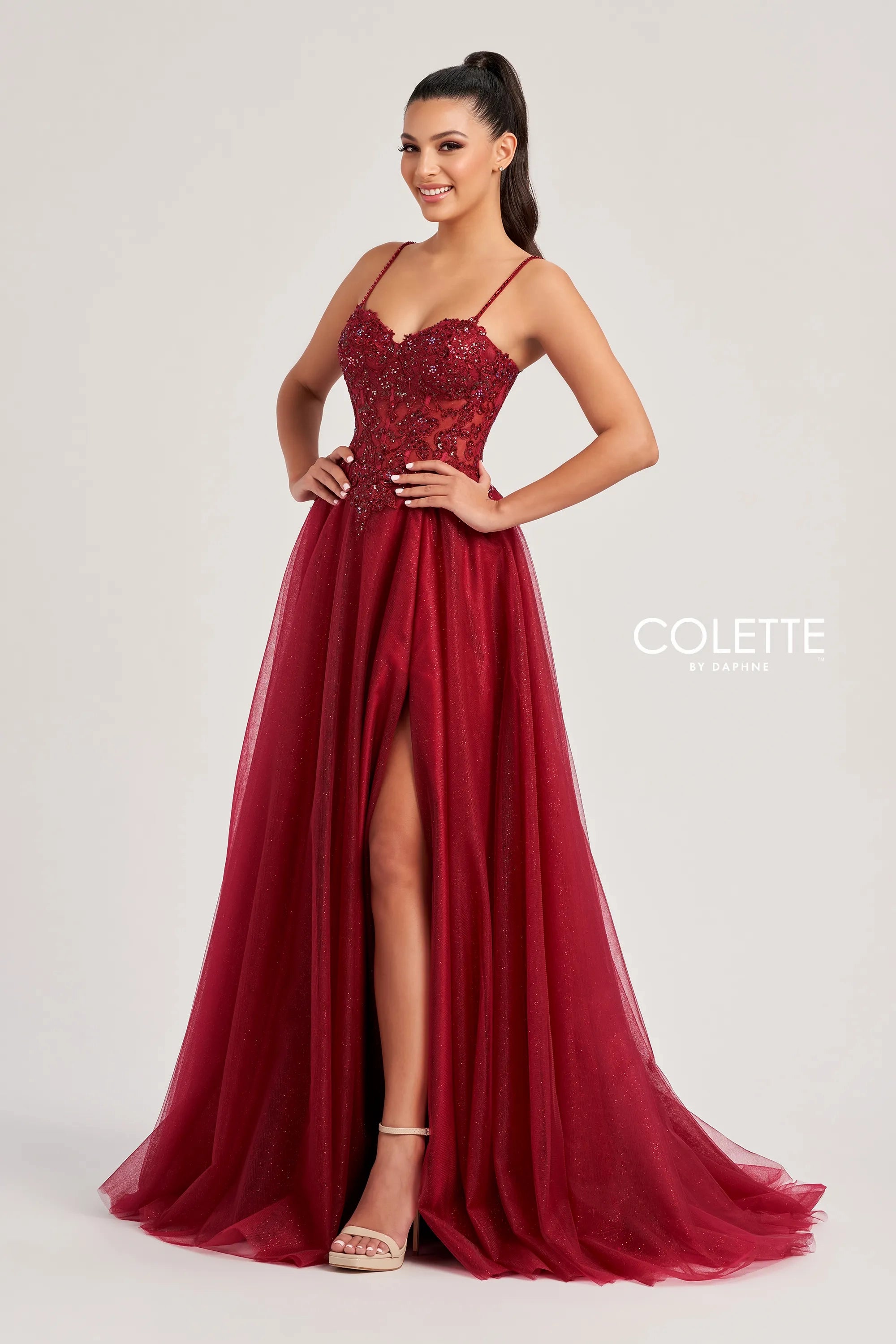 Exclusive Savings Colette by Daphne CL8280 Long Sequin A Line Formal Prom Dress