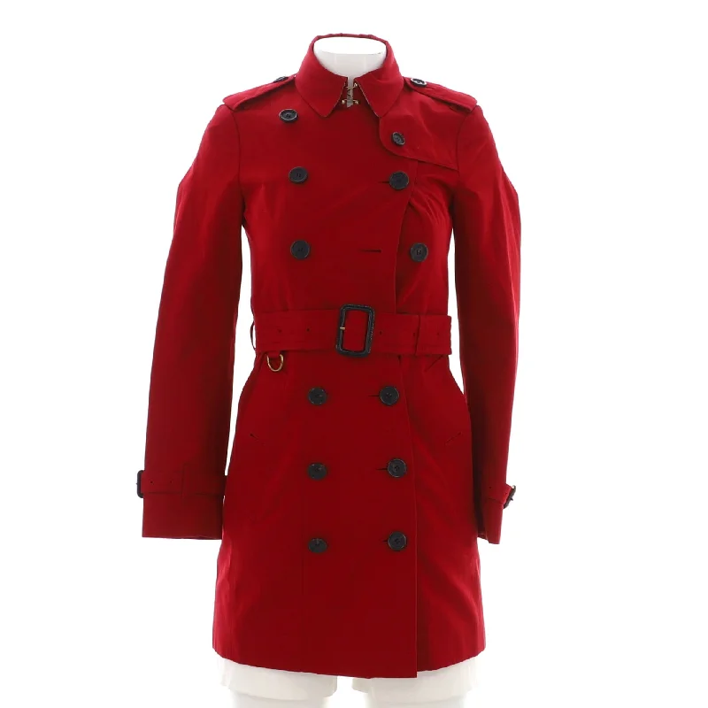 Best Seller Women's Double Breasted Belted Mid-Length Trench Coat Cotton