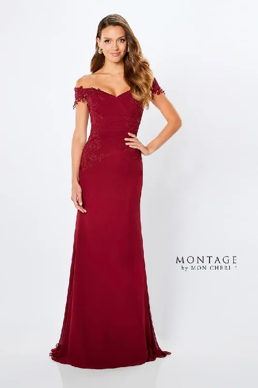 Mega Sale Montage 221964 Lace Applique Long Formal Dress