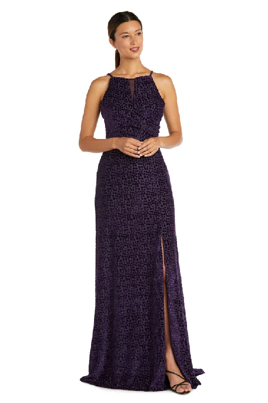 Best Seller Nightway 22099 Long Evening Formal Halter Dress