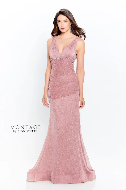 Price Smash Montage 120922 Long Metallic Formal Dress