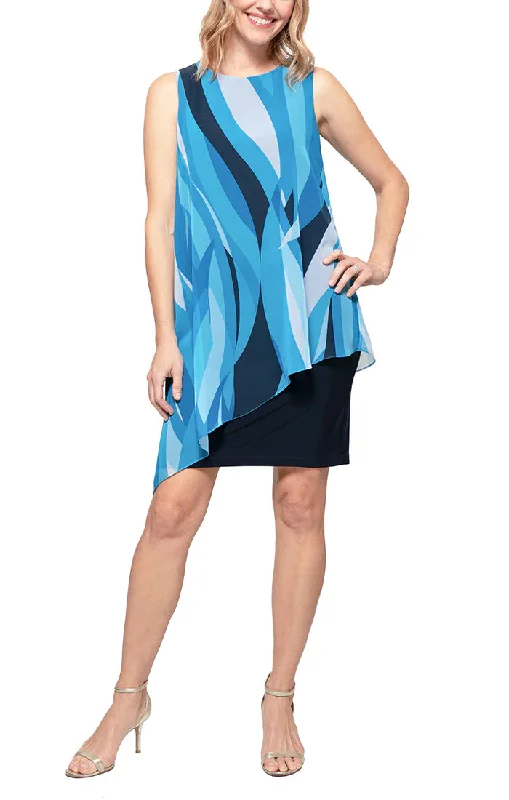 Friends and Family Sale SL Fashions 9177519 Overlay Short Cocktail Dress