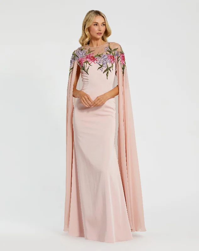 Unbeatable Prices Mac Duggal 11798 Long Formal Evening Cape Dress