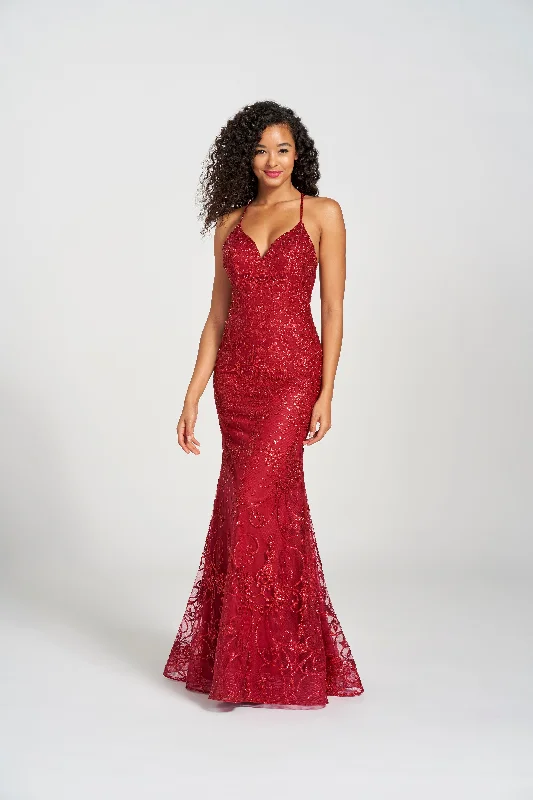 Best Deals Colette CL12216 Fitted Formal Glitter Prom Long Dress
