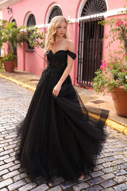 Price Cut Nox Anabel R1303P Long Fitted A Line Petite Prom Gown