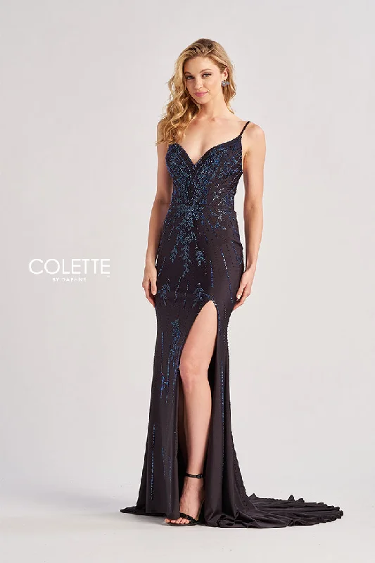 Price Drop Colette by Daphne CL8620 Long Mermaid Fit Formal Beaded Prom dress