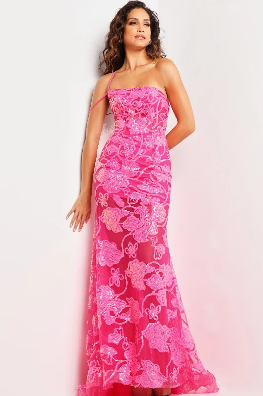 Super Bargain Jovani 38463 Formal Long Mermaid Floral Prom Dress