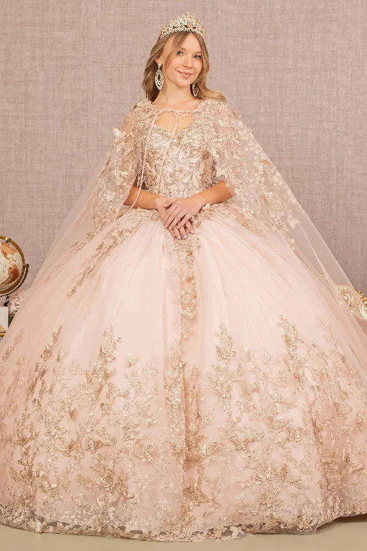 Markdowns Long Ball Gown Quinceanera Cape Dress