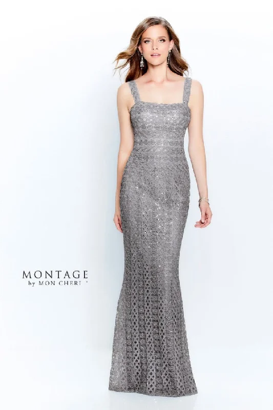 Discount Extravaganza Montage 120916 Sequin Long Metallic Formal Dress
