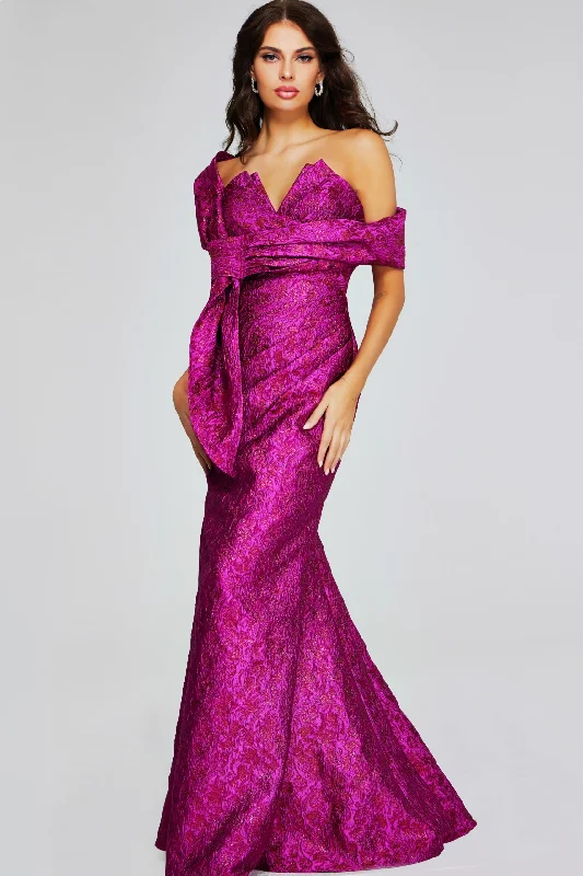 Online Exclusive Jovani 39114 Long Mermaid Pleated Formall Evening Porm Dress