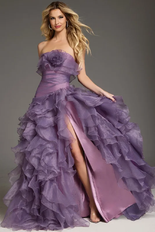 Extra Discounts Jovani 38236 Long Formal Ruffled A Line Evening Prom Dress