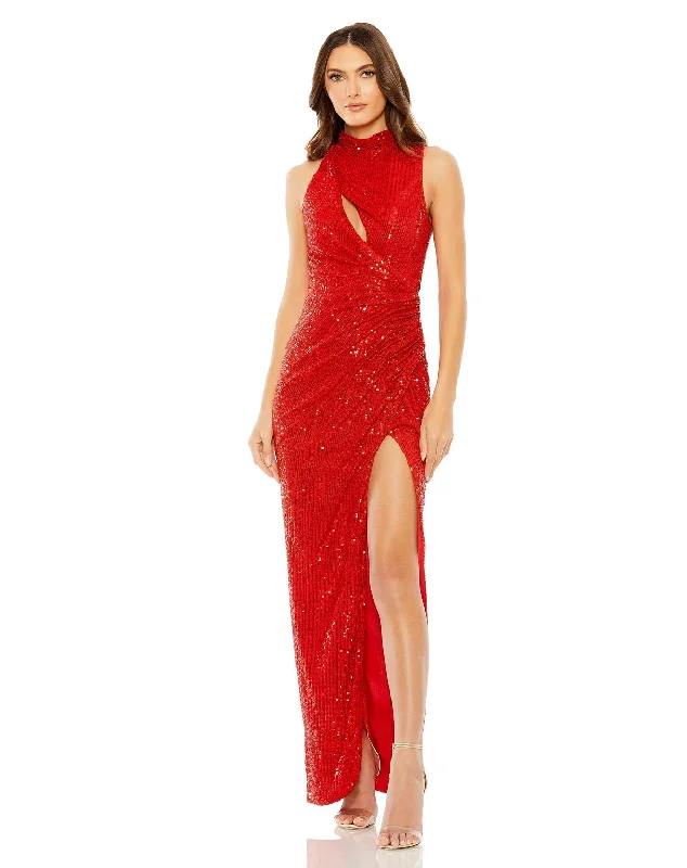 Mega Deal Mac Duggal 27183 Formal Long Sequin Evening Dress