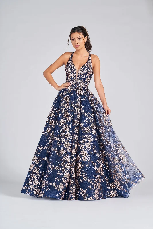 Act Fast Colette CL12223 Formal Prom Floral Long Dress