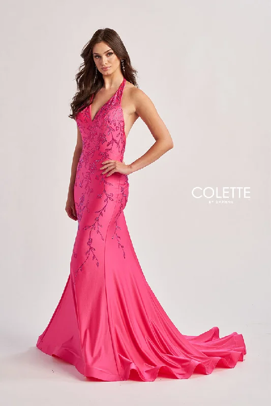 Overstock Colette by Daphne CL8455 Long Ruched Mermaid Formal Prom Dress