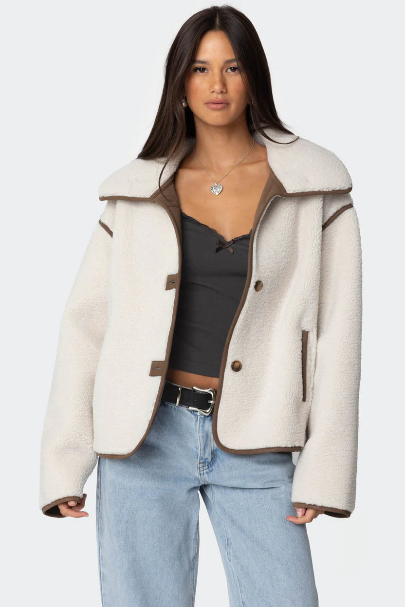 TIME-Limited Offer Arctic Luxe Oversized Shearling Jacket