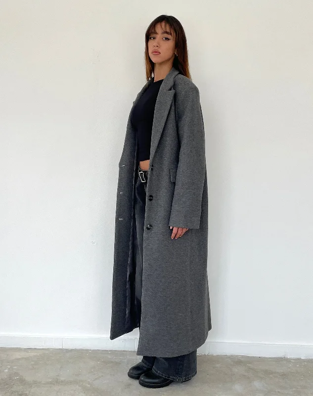 Unbeatable Prices Malati Longline Coat in Charcoal