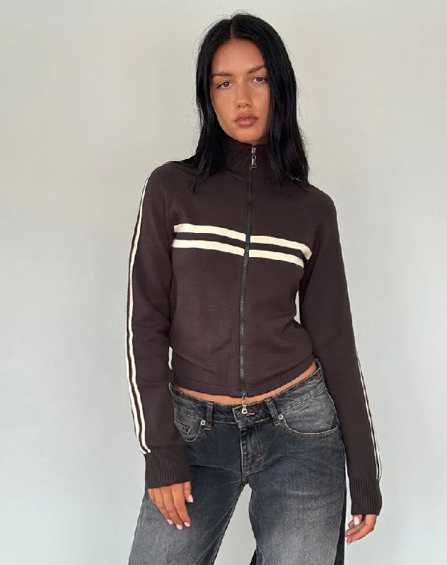 Super Savings Talisa Sporty Zip Through Jacket in Brown