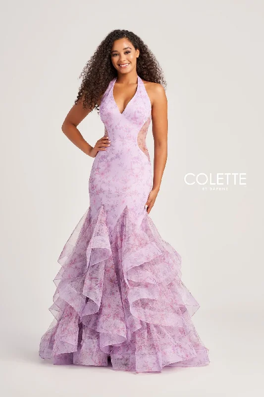 Super Bargain Colette CL5234 Long Halter Formal Mermaid Prom Dress