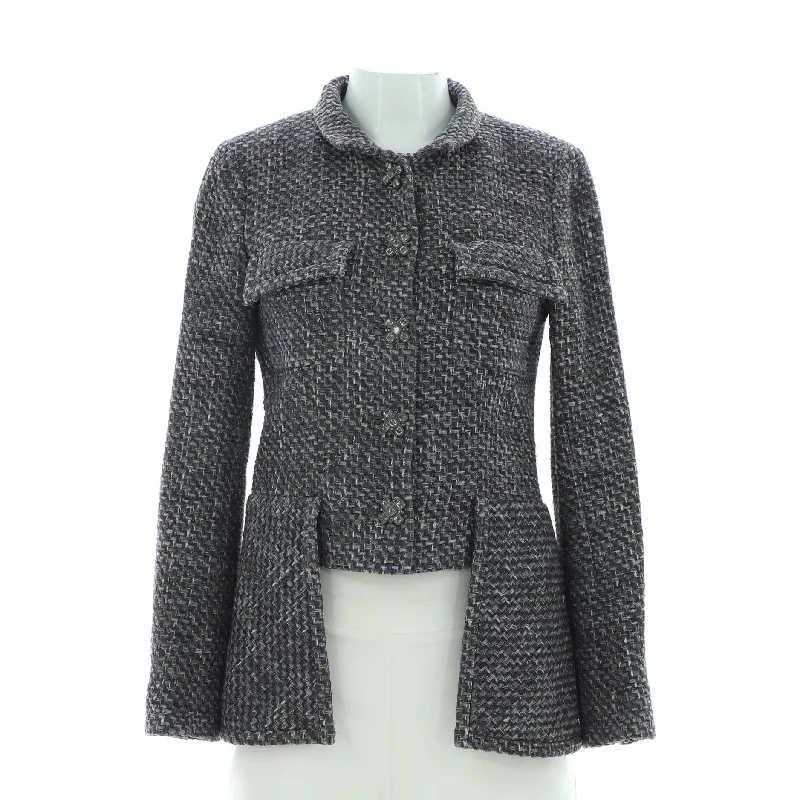 Savings Galore Women's Two Pocket Stand Collar Jacket Tweed