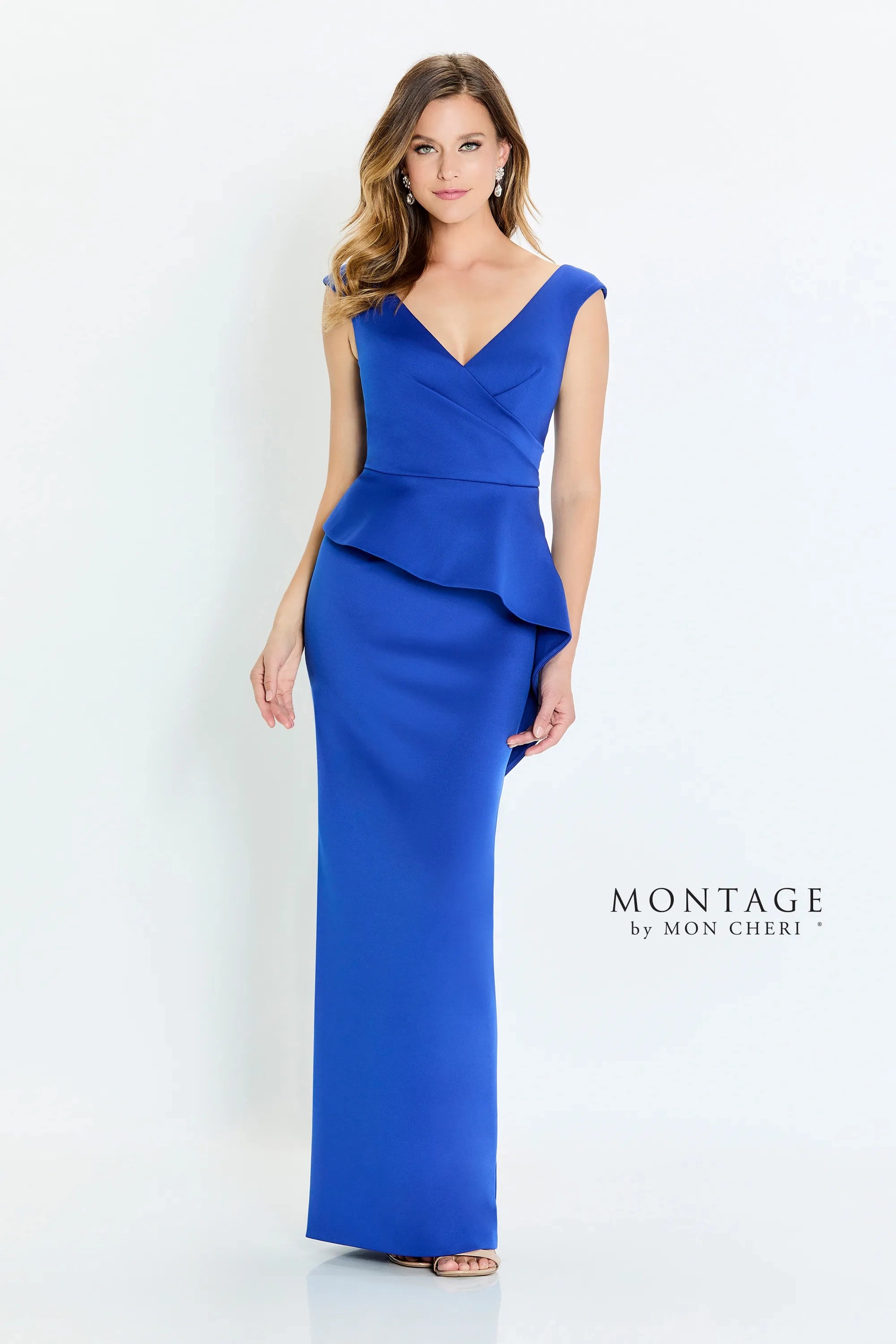 Exclusive Deal Montage M537 Fitted Long Formal Pleated Evening Dress