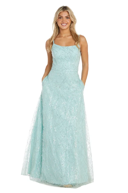 Super Deal Morgan & Co 13153 Long Sequin Ball Gown Formal Prom Dress