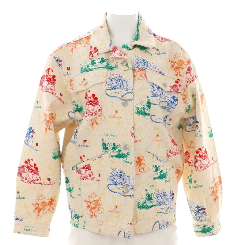 Don't Miss Women's Disney Button Up Jacket Printed Denim