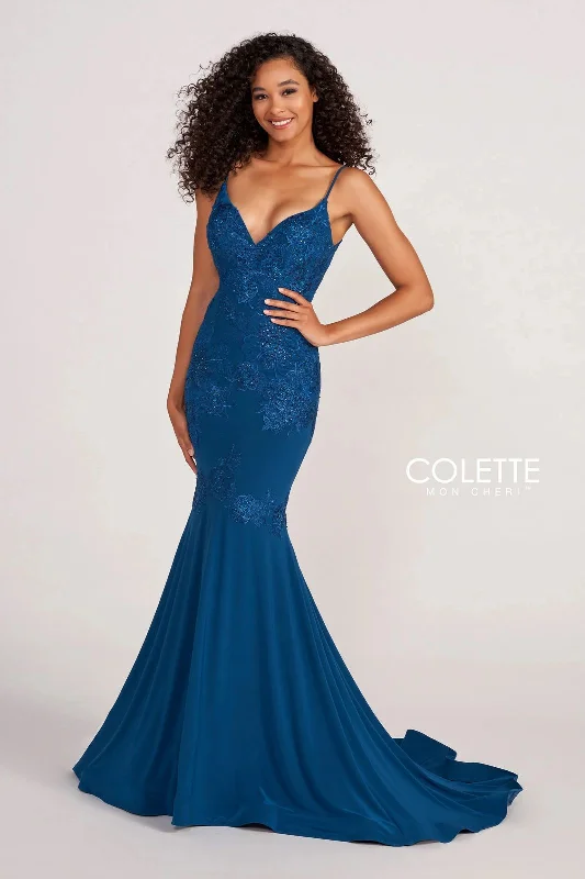 Deal Frenzy Colette CL2080  Prom Beaded Formal Long Dress