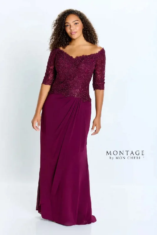 Savings Galore Montage 220942 Long Evening Gown Fit Lace Formal Dress