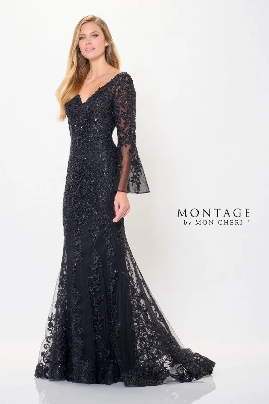 Special Promotion Montage M906 Sequin Long Formal Removable Sleeve Evening Dress