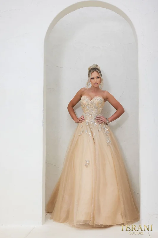 Buy More, Save More Terani Couture 241P2216 Glitter Dress Prom Ballgown