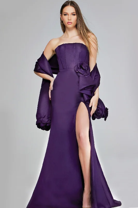Weekend Special Jovani 40592 Long Mermaid Formal Evening Slit Prom Dress