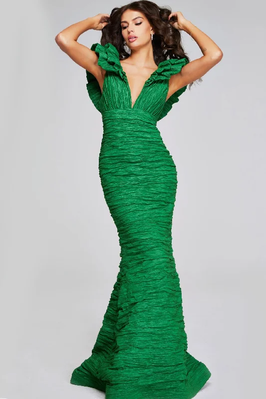 New Deals Jovani 40044 Long Mermaid Ruffled Formal Dress