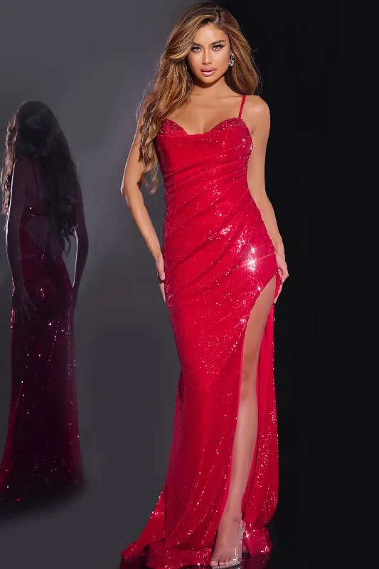 Limited Availability Jovani 42379 Sequin Long Fitted Formal Evening Prom Dress