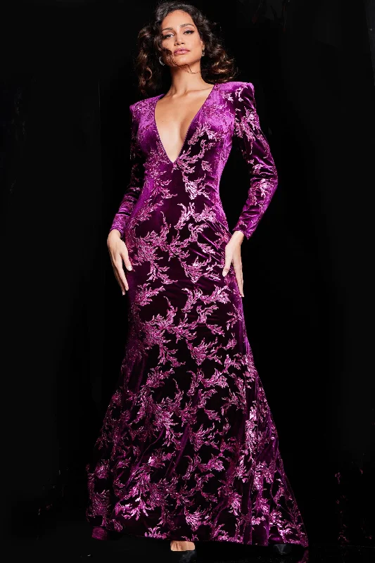 Special Price Jovani 23715 Long Sequin Velvet Formal Dress