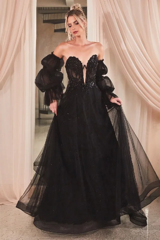 New Deals Cinderella Divine CD830 A Line Formal Long Prom Gown