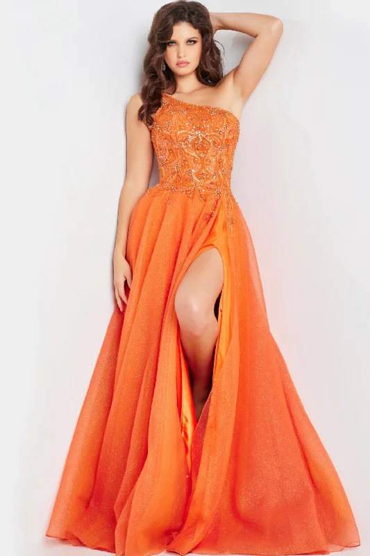 Midnight Madness Jovani 25688 Formal A Line Long Ball Gown Glitter Prom Dress
