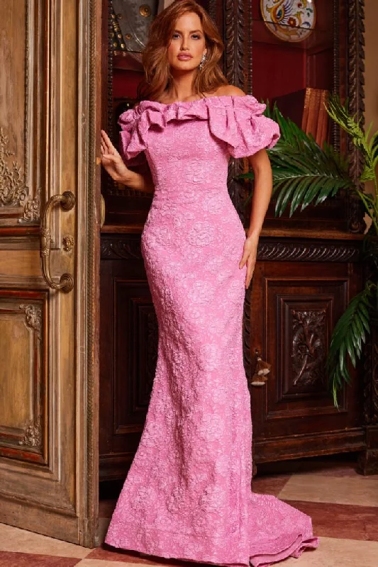 Special Discount Jovani 23847 Long Fitted Ruffle Mermaid Formal Dress