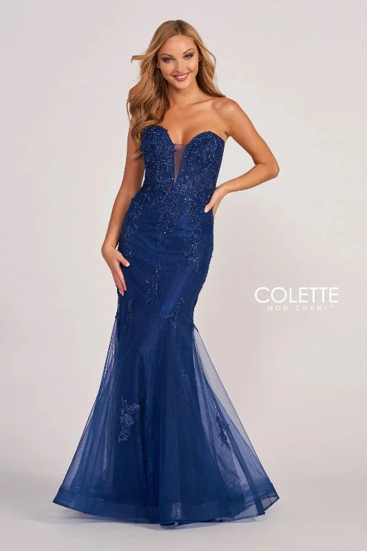 Today Only Colette CL2067 Applique Long Formal Mermaid Prom Dress