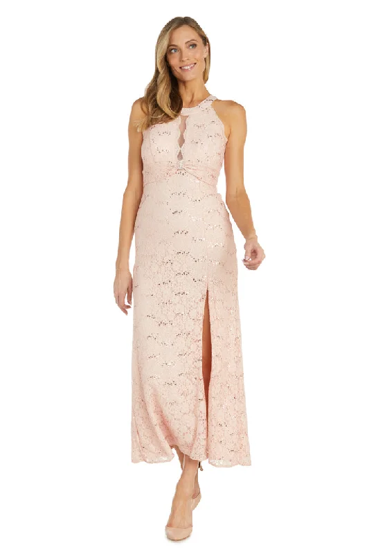 Holiday Sale Nightway 22128 Formal Halter Evening Sequin Maxi Dress