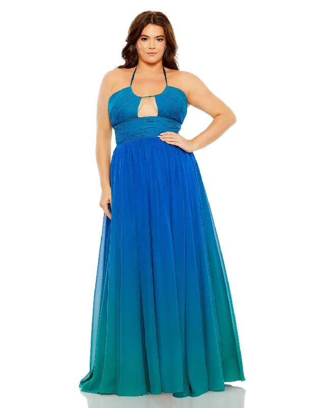 Exclusive Access Mac Duggal 77017 Long Formal Ombre Plus Size Dress