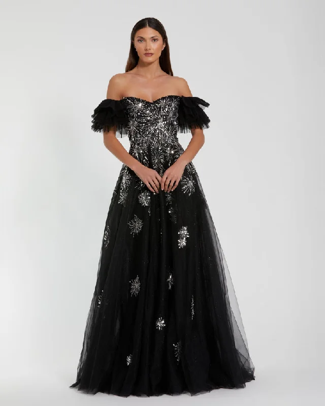 Buy Now Mac Duggal 20514 Long A Line Formal Sequin Prom Dress